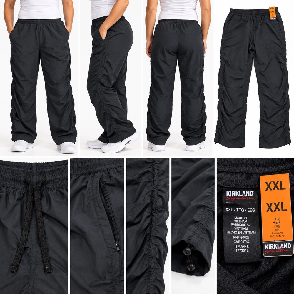 Kirkland Signature Black Kids Ruched Active Joggers